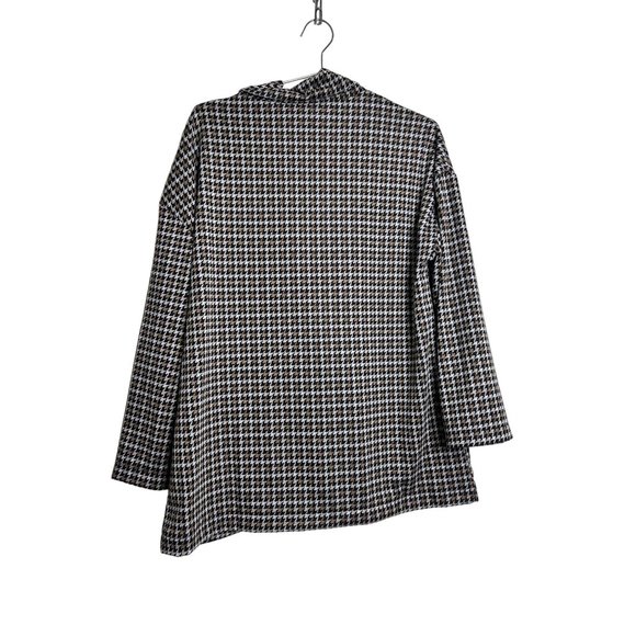 Dress Forum Jacket Women Small Black Tan Houndstooth Button Double Breasted - Picture 4 of 6